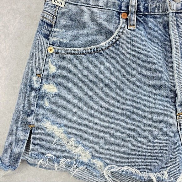 Citizens of Humanity Annabelle Shorts Womens 25 Button Fly Distressed Cutoff - Picture 2 of 16